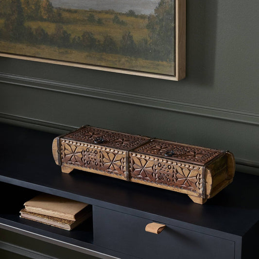 Found Carved Box - Reclaimed Natural
