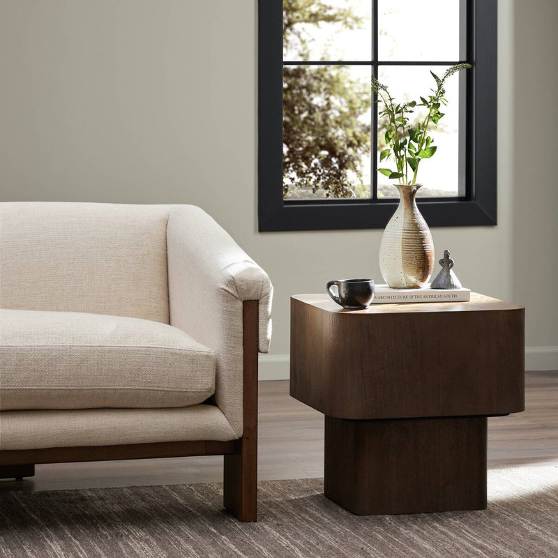 Blanco End Table - Warm Umber Burl