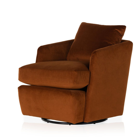 Whittaker Swivel Chair - Bleecker Rust