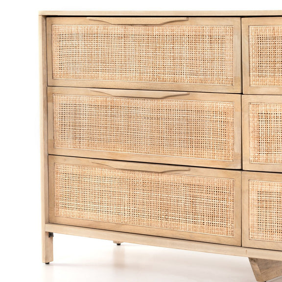 Sydney 6 Drawer Dresser - Natural Mango