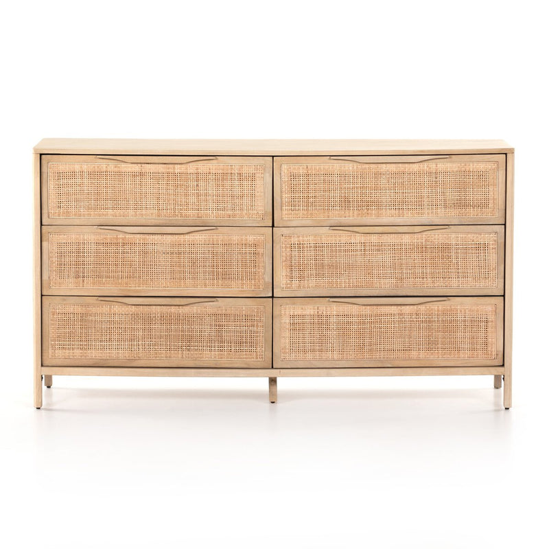 Sydney 6 Drawer Dresser - Natural Mango
