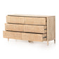 Sydney 6 Drawer Dresser - Natural Mango