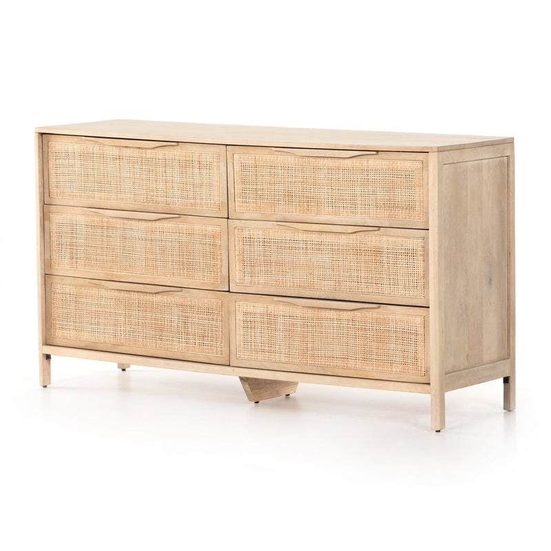 Sydney 6 Drawer Dresser - Natural Mango