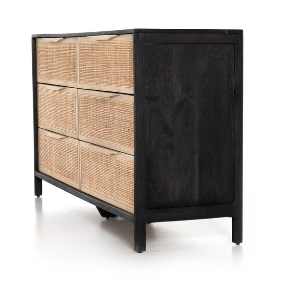 Sydney 6 Drawer Dresser - Black Wash