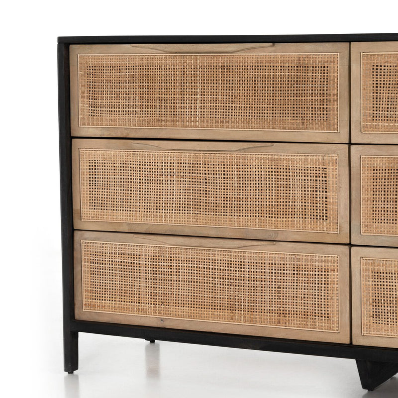 Sydney 6 Drawer Dresser - Black Wash