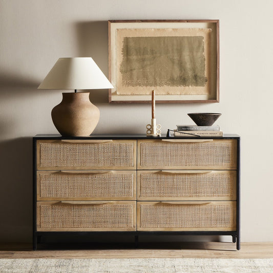 Sydney 6 Drawer Dresser - Black Wash