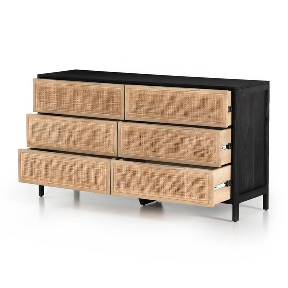 Sydney 6 Drawer Dresser - Black Wash