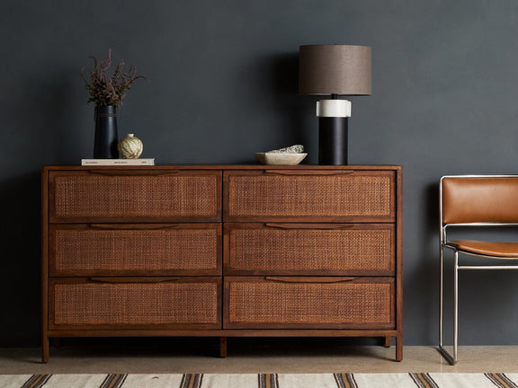 Sydney 6 Drawer Dresser - Brown Wash