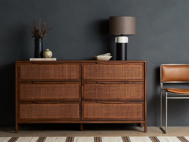 Sydney 6 Drawer Dresser - Brown Wash