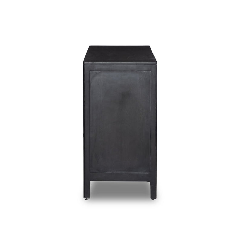 Sydney 6 Drawer Dresser - Black Wash & Black Cane