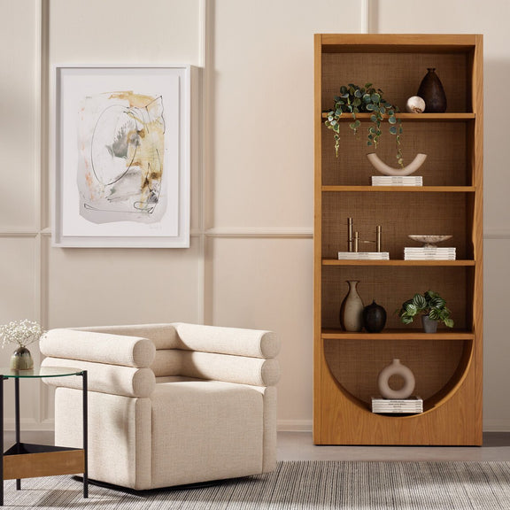 Higgs Bookcase - Honey Oak Veneer