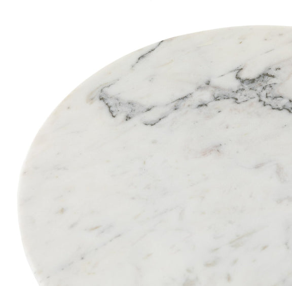 Armon End Table - Charcoal And White Marble
