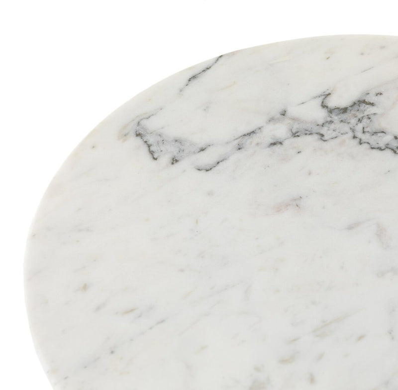 Armon End Table - Charcoal And White Marble