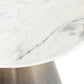 Armon End Table - Charcoal And White Marble