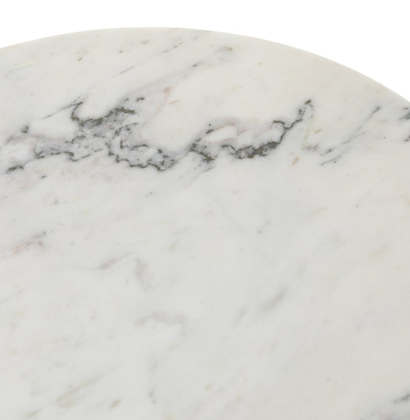 Armon End Table - Charcoal And White Marble