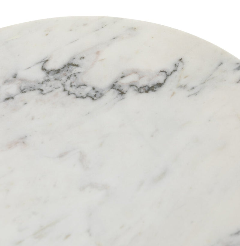 Armon End Table - Charcoal And White Marble