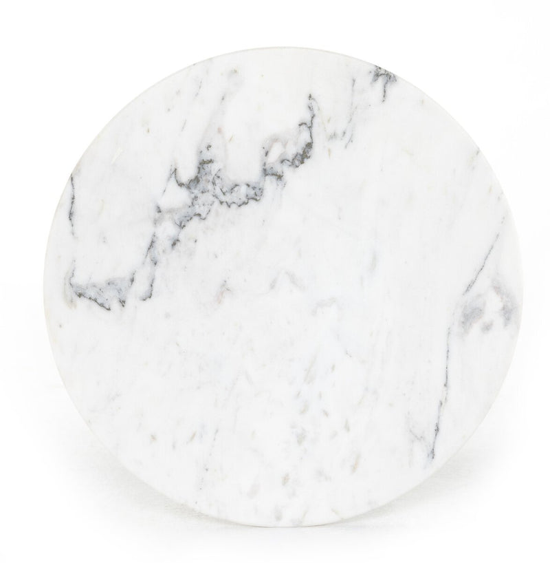 Armon End Table - Charcoal And White Marble