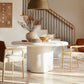 Grano Dining Table - White Plaster Molded Concrete