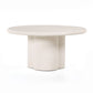 Grano Dining Table - White Plaster Molded Concrete