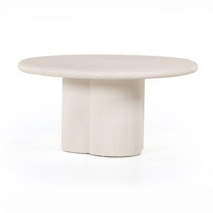 Grano Dining Table - White Plaster Molded Concrete