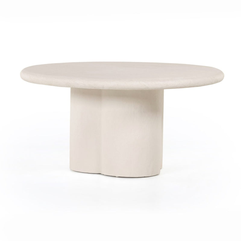 Grano Dining Table - White Plaster Molded Concrete