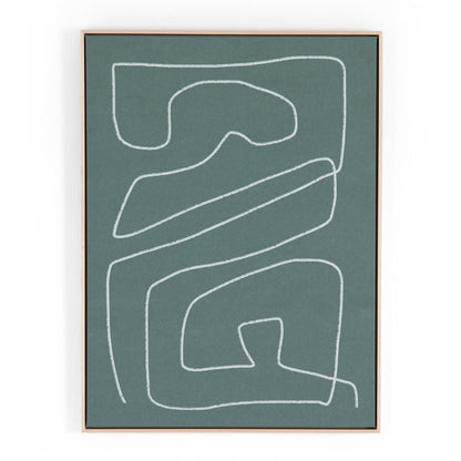 Line Abstract 1 by Dan Hobday - Natural Maple Floater