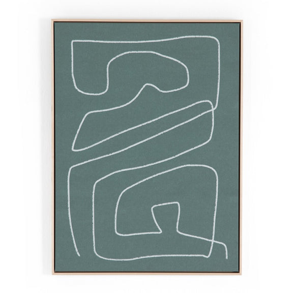 Line Abstract 1 by Dan Hobday - Natural Maple Floater
