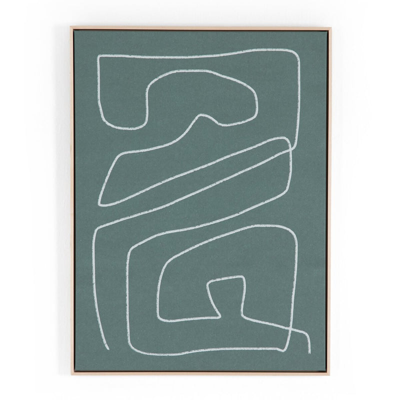 Line Abstract 1 by Dan Hobday - Natural Maple Floater