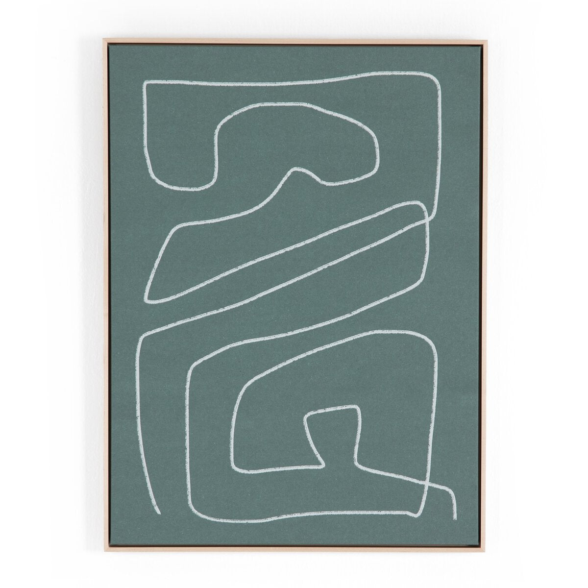 Line Abstract 1 by Dan Hobday - Natural Maple Floater