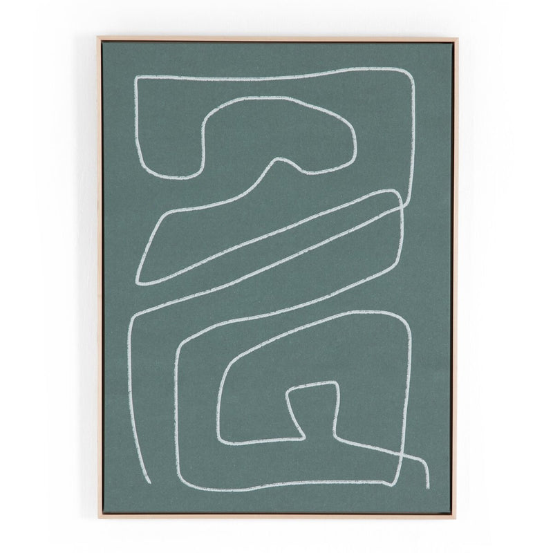 Line Abstract 1 by Dan Hobday - Natural Maple Floater