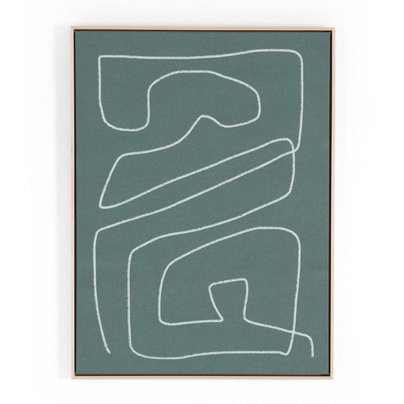 Line Abstract 1 by Dan Hobday - Natural Maple Floater