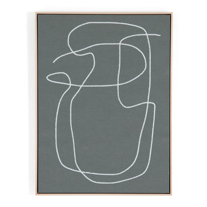 Line Abstract 2 by Dan Hobday - Natural Maple Floater