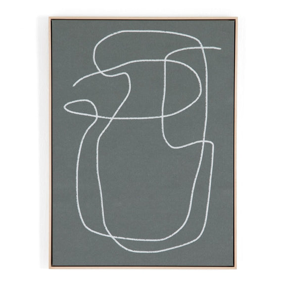 Line Abstract 2 by Dan Hobday - Natural Maple Floater