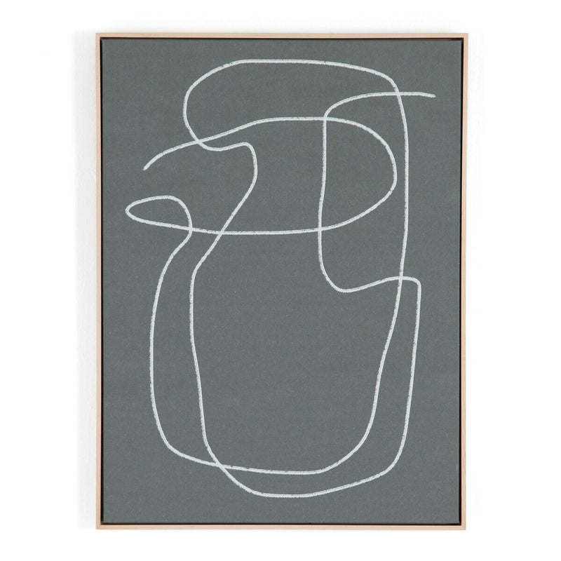 Line Abstract 2 by Dan Hobday - Natural Maple Floater