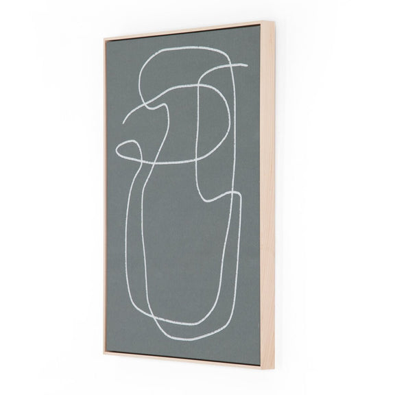 Line Abstract 2 by Dan Hobday - Natural Maple Floater