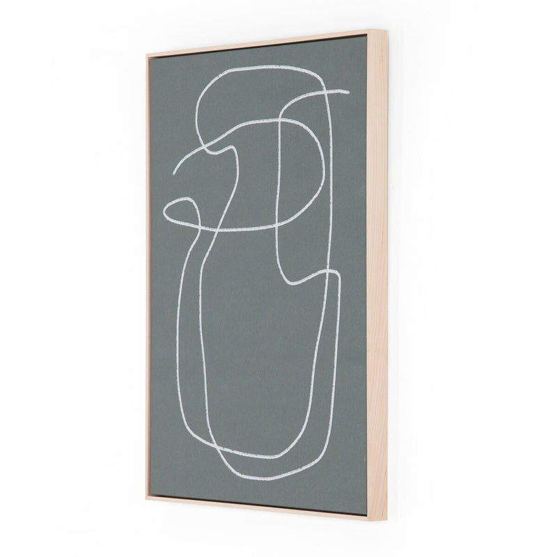 Line Abstract 2 by Dan Hobday - Natural Maple Floater