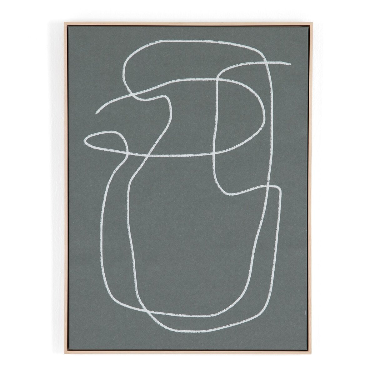 Line Abstract 2 by Dan Hobday - Natural Maple Floater