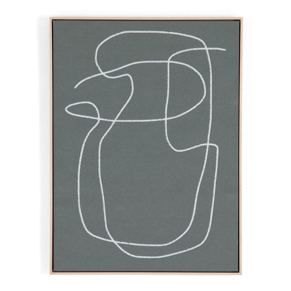 Line Abstract 2 by Dan Hobday - Natural Maple Floater