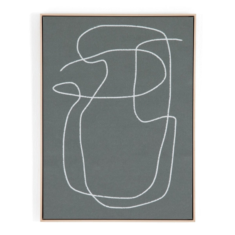 Line Abstract 2 by Dan Hobday - Natural Maple Floater
