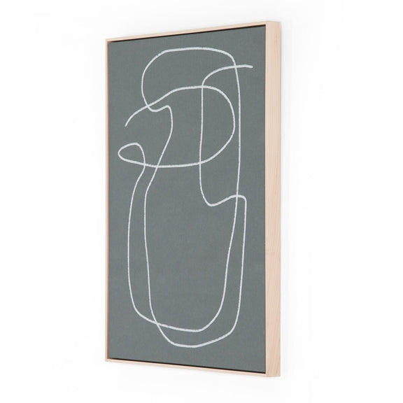 Line Abstract 2 by Dan Hobday - Natural Maple Floater