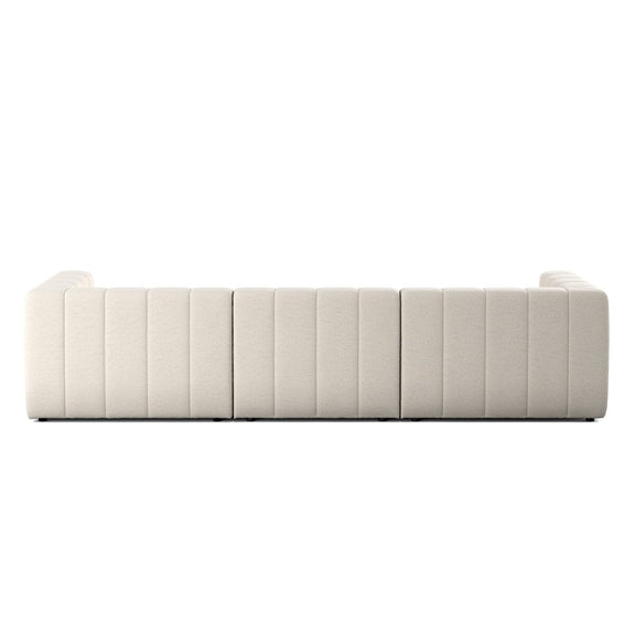 Langham Channeled 3-Piece Sectional - Crypton Nomad Snow