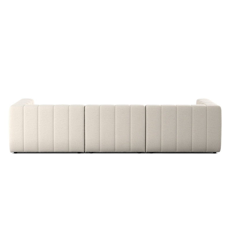 Langham Channeled 3-Piece Sectional - Crypton Nomad Snow