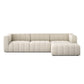 Langham Channeled 3-Piece Sectional - Crypton Nomad Snow