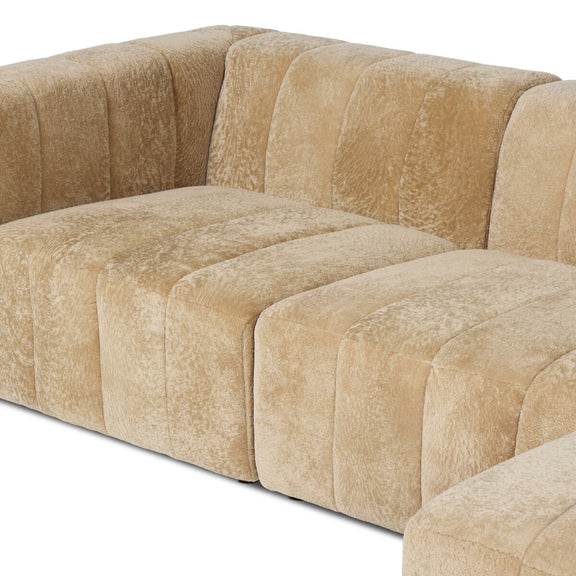 Langham Channeled 3-Piece Sectional - Ravello Camel