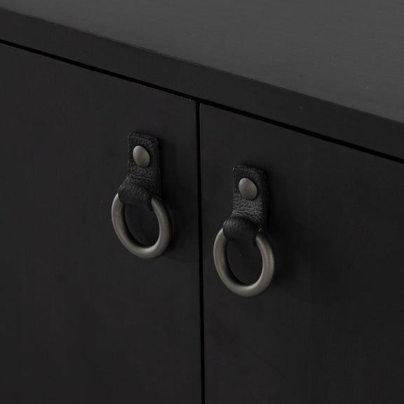 Isador Bar Cabinet - Black Wash Poplar