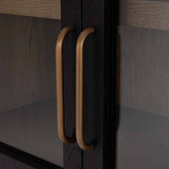Tolle Cabinet - Drifted Matte Black & Drifted Oak