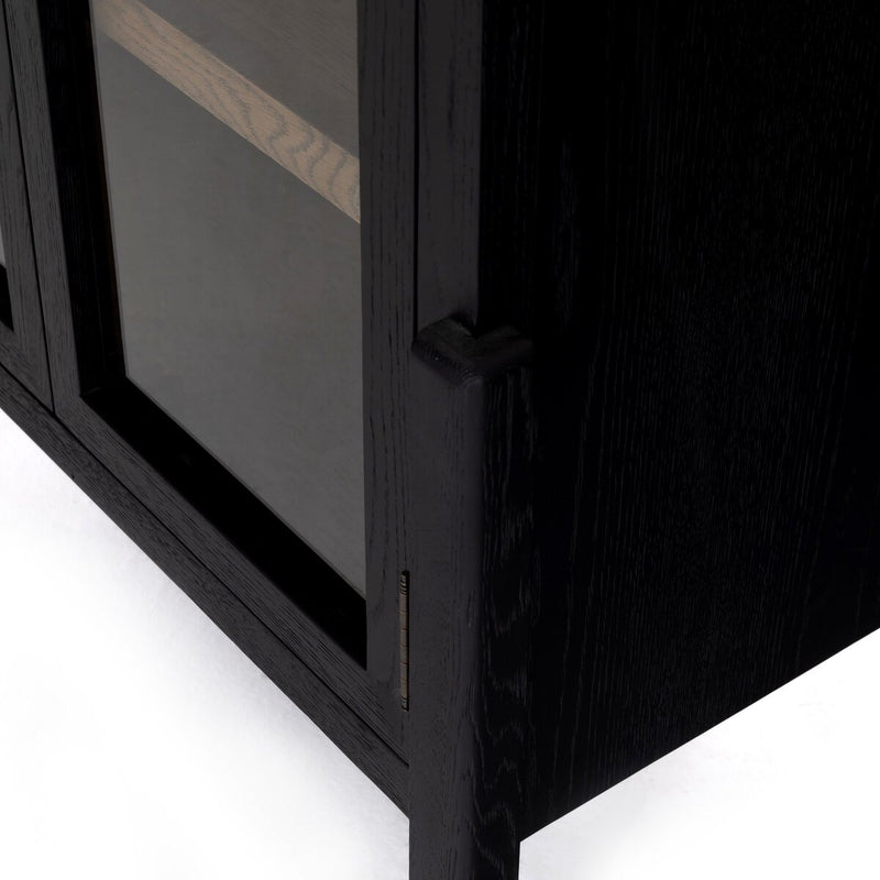 Tolle Cabinet - Drifted Matte Black & Drifted Oak