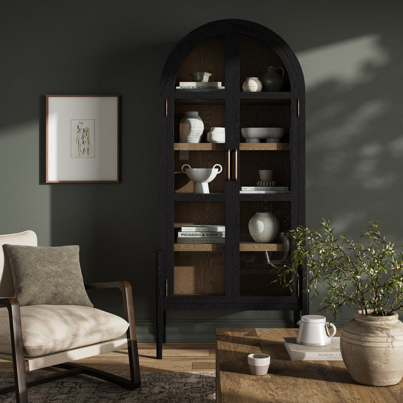 Tolle Cabinet - Drifted Matte Black & Drifted Oak