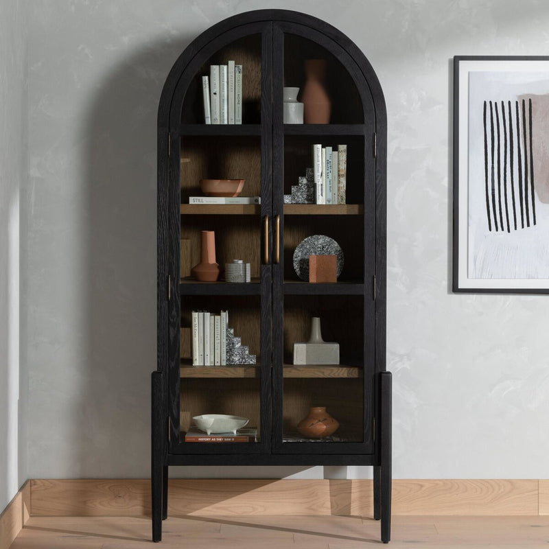 Tolle Cabinet - Drifted Matte Black & Drifted Oak