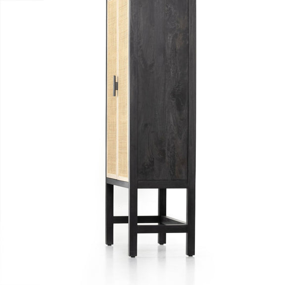 Caprice Narrow Cabinet - Black Wash Mango